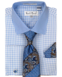 Karl Knox Men's French Cuff Shirt Set - Jacquard Dot