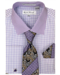 Karl Knox Men's French Cuff Shirt Set - Jacquard Dot