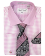 Karl Knox Men's French Cuff Shirt Set - Jacquard Dot