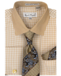 Karl Knox Men's French Cuff Shirt Set - Jacquard Dot