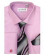 Karl Knox Men's French Cuff Shirt Set - Smooth Stripes