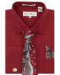 Karl Knox Men's French Cuff Shirt Set - Split Pattern