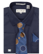 Karl Knox Men's French Cuff Shirt Set - Checker-Dot Tie