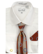 Karl Knox Men's French Cuff Shirt Set - Circle Stripe