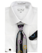 Karl Knox Men's French Cuff Shirt Set - Circle Stripe