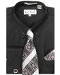 Karl Knox Men's French Cuff Collar Bar Shirt Set - Eccentric Tie