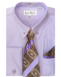 Karl Knox Men's French Cuff Collar Bar Shirt Set - Eccentric Tie