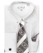 Karl Knox Men's French Cuff Collar Bar Shirt Set - Eccentric Tie