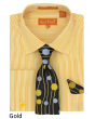 Karl Knox Men's French Cuff Shirt Set - Pinstripe