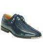 Roberto Chillini Men's Striped Satin Dress Shoes - Stylish Silver Tip