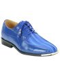 Roberto Chillini Men's Striped Satin Dress Shoes - Stylish Silver Tip