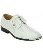 Roberto Chillini Men's Striped Satin Dress Shoes - Stylish Silver Tip