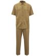 Silversilk Men's 2 Piece Short Sleeve Walking Suit - Textured Diamonds