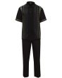 Silversilk Men's 2 Piece Short Sleeve Walking Suit - Multi-Pattern