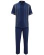 Silversilk Men's 2 Piece Short Sleeve Walking Suit - Multi-Pattern