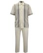 Silversilk Men's 2 Piece Short Sleeve Walking Suit - Multi-Pattern