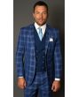 Statement Men's 3 Piece 100% Wool Fashion Suit - Checkerboard