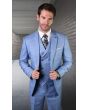 Statement Men's Outlet 3 Piece Wool Fashion Suit - Soft Textured Pattern