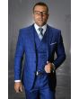 Statement Men's 3 Piece Wool Outlet Suit- Executive Check