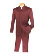 Vinci Men's 2 Piece Nehru Outlet Suit - 5 Button Fashion Style