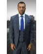 Statement Men's 3pc 100% Wool Fashion Suit - Low Cut Vest