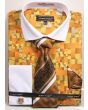 Avanti Uomo Men's Outlet French Cuff Dress Shirt Set - Geometric