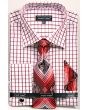 Avanti Uomo Men's French Cuff Dress Shirt Set - Windowpane 