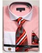 Avanti Uomo Men's French Cuff Dress Shirt Set - Textured Solid