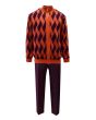 Silversilk Men's 2 Piece Long Sleeve Sweater Walking Suit - Dual Color Braid
