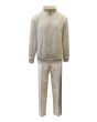 Silversilk Men's 2 Piece Long Sleeve Sweater Walking Suit - Cubed Fabric Pattern