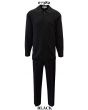 Silversilk Men's 2 Piece Long Sleeve Walking Suit - Textured Stripes