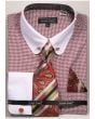 Avanti Uomo Men's French Cuff Shirt Set - Collar Bar w/ Chain