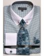 Avanti Uomo Outlet Men's French Cuff Shirt Set - Collar Bar w/ Chain