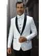 Statement Men's Modern Fit Tuxedo - Fancy Polka Dot Pattern