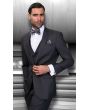 Statement Men's 3 Piece Wool Blend Outlet Suit - Solid Colors