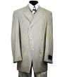 Canto Men's 3 Piece Microfiber Fashion Suit - Slanted Closure