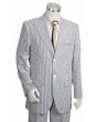 Canto Men's Outlet 2 Piece 100% Cotton Suit - Seersucker Peak Lapel