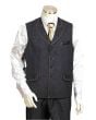 Canto Men's 2 Piece Denim Vest Set - Leather Accents