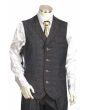 Canto Men's 2 Piece Denim Vest Set - Detailed Pic Stitching