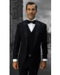 Statement Men's Outlet Wool Blend 3 Piece Fashion Tuxedo - Pic Stitching