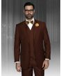 Statement Men's 3 Piece 100% Wool Suit - Elegant Solid