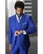 Statement Men's 3 Piece Wool Outlet Suit - Subtle Check