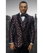 Statement Men's Modern Fit Tuxedo - Fancy Polka Dot Pattern