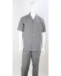 Royal Diamond Men's Short Sleeve Walking Suit - Textured Solid
