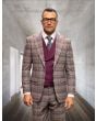Statement Men's 100% Wool 3 Piece Suit - Two Tone Plaid