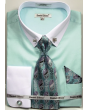 Daniel Ellissa Men's Outlet French Cuff Shirt Set - Collar Bar