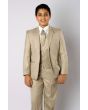 Tazio Boy's 5 Piece Outlet Suit in Solid Colors - Vested w/Shirt and Tie