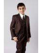 Tazio Boy's 5 Piece Outlet Suit in Solid Colors - Vested w/Shirt and Tie