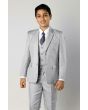 CCO Boy's 5 Piece Outlet Suit in Solid Colors - Vested w/Shirt and Tie