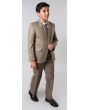 Tazio Boy's 5 Piece Suit Vested w/Shirt and Tie- Modern Peak Lapel
